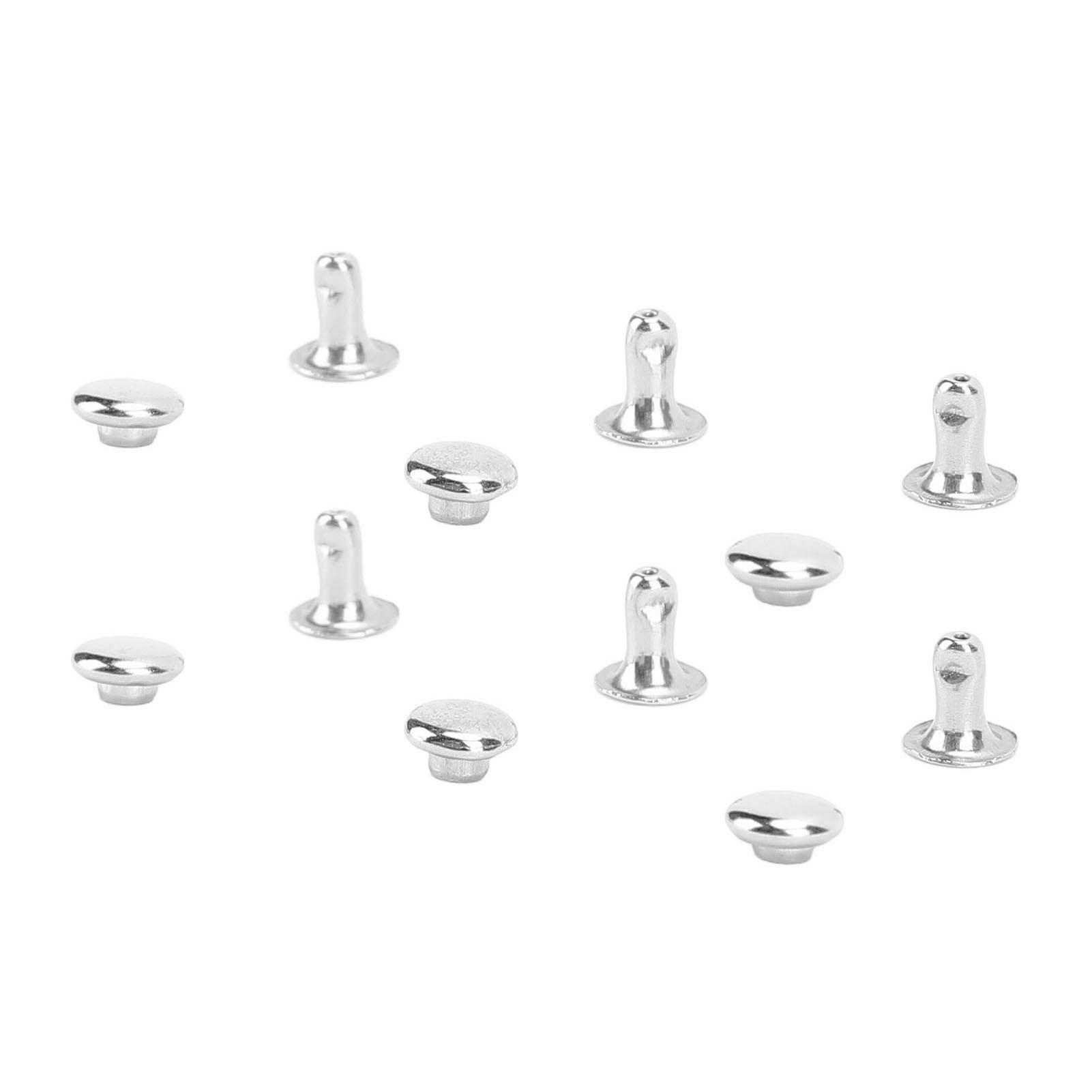 

500 Комплектов Односторонних Хольнитенов 5x5мм Круглая Головка Комплект Заклепок из Нержавеющей Стали для Кожевенного Ремесла Сумок