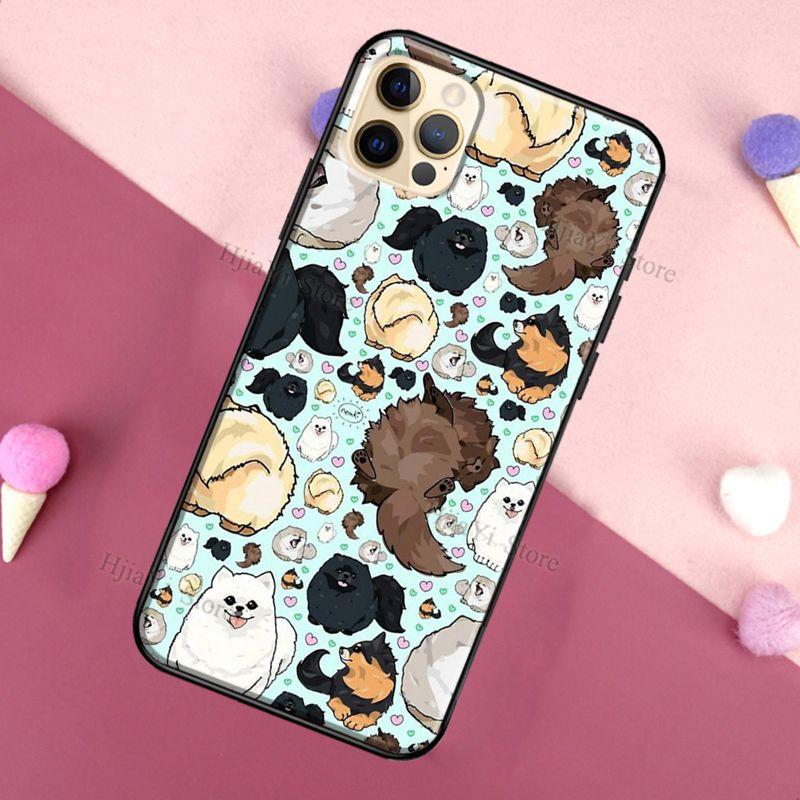 Pomeranian Watercolor Dog pro iPhone 12 Pro Max 13 mini Pouzdro pro iPhone 11 Pro Max XS X SE 2020 7 8 Plus XR Cover