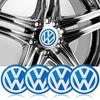 4 Pièces Noir/Bleu Emblème de Voiture Autocollants de Cache-Moyeux Accessoires Pour Volkswagen Lavida POLO Tiguan Passat Golf EOS Scirocco Bora
