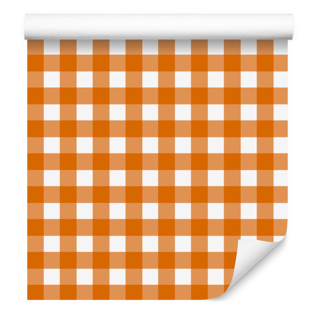 Colorful Retro Peach Plaid Wallpaper for Living Room and Bedroom 50x1000