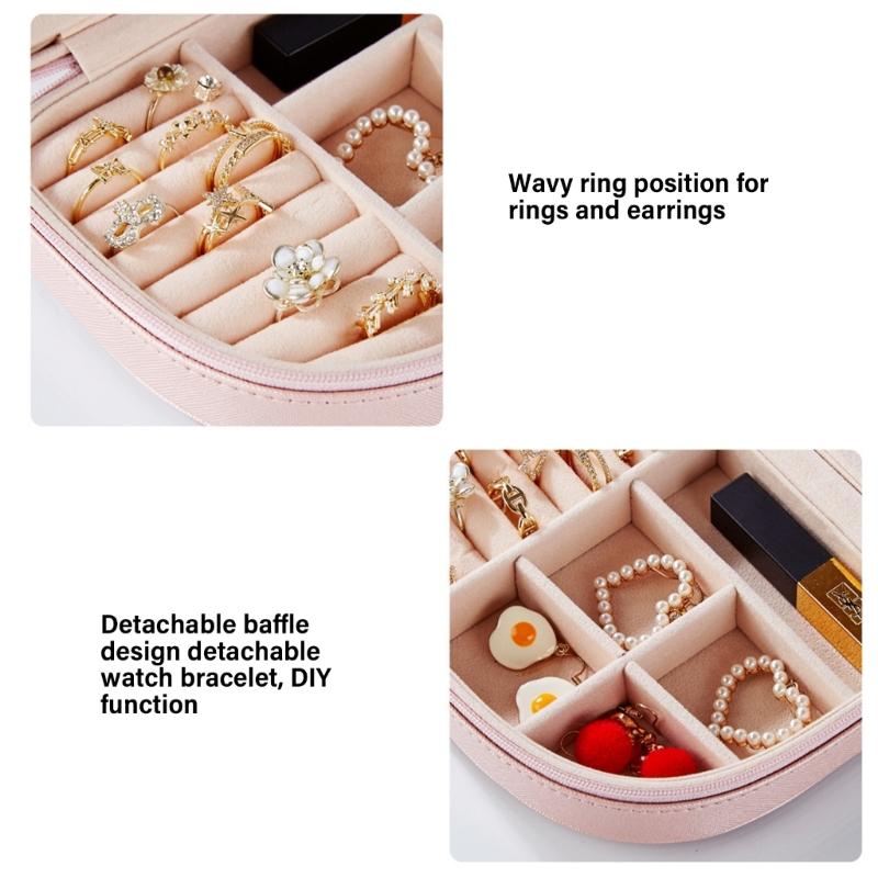 Elegant Jewelry Organization Case Professional Jewelry Storage Holder Box Practical Leather Case for Safekeeping