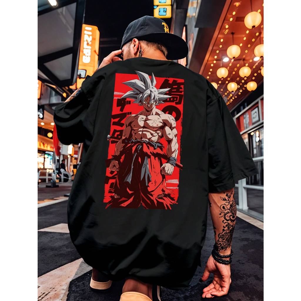 Dragon Ball Super Japanischer Anime Herren Damen Sommer T-Shirts Lässig Sport Fitness Locker Übergroß Bequem Baumwolle Kurze Ärmel