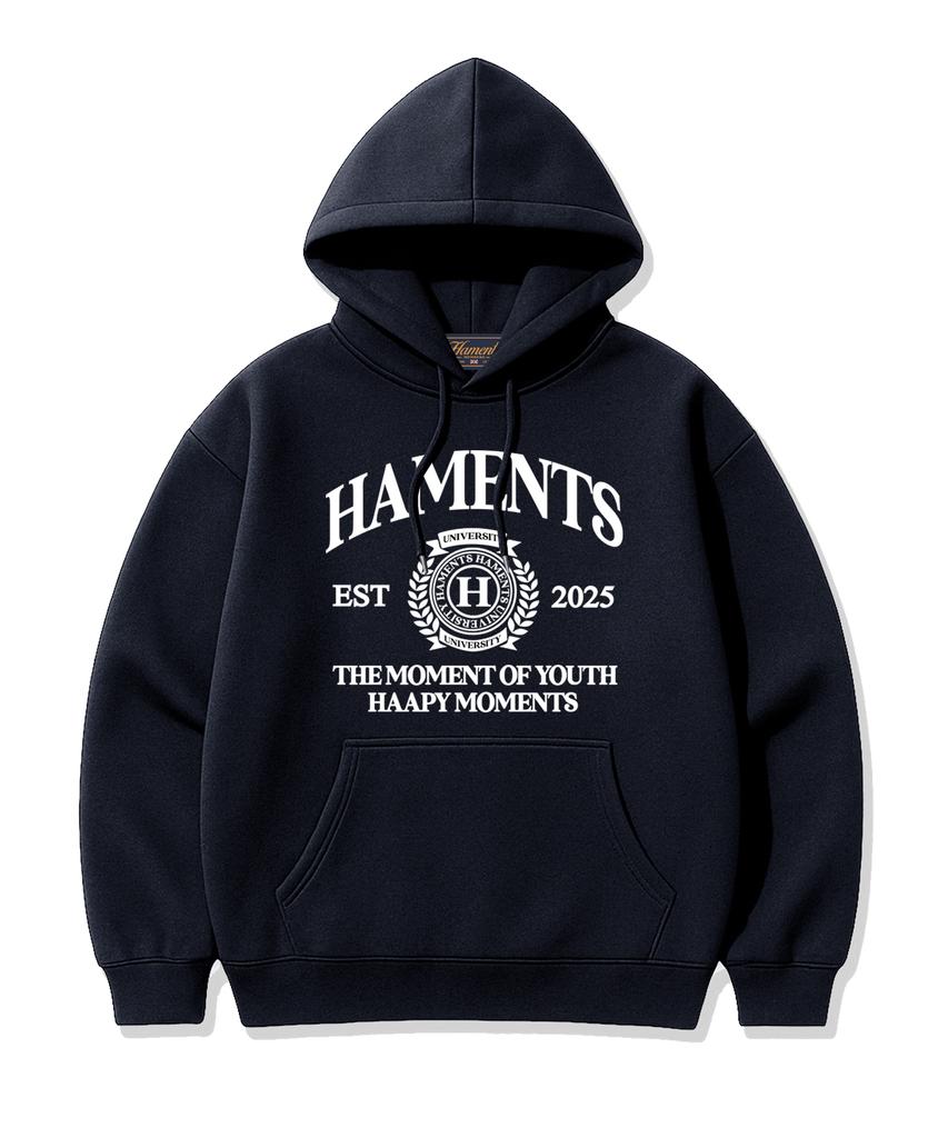 Haments University Logo Hoodie Navy