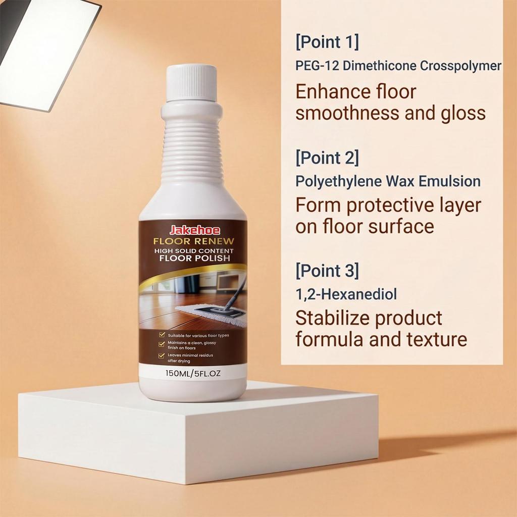 Floor Polish | Daily Household Floor Cleaner | Easy Decontamination & Descaling, Brightening & Polishing Agent