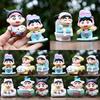 6pcs Crayon Shin Chan Bathing Driving Scene Model Ornament Set For Collectors And Kids