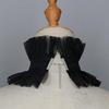 Black White Gothic Collar Victorian Style Ruffle Collar Neck Jewelry Lace Jabot Collar  Halloween