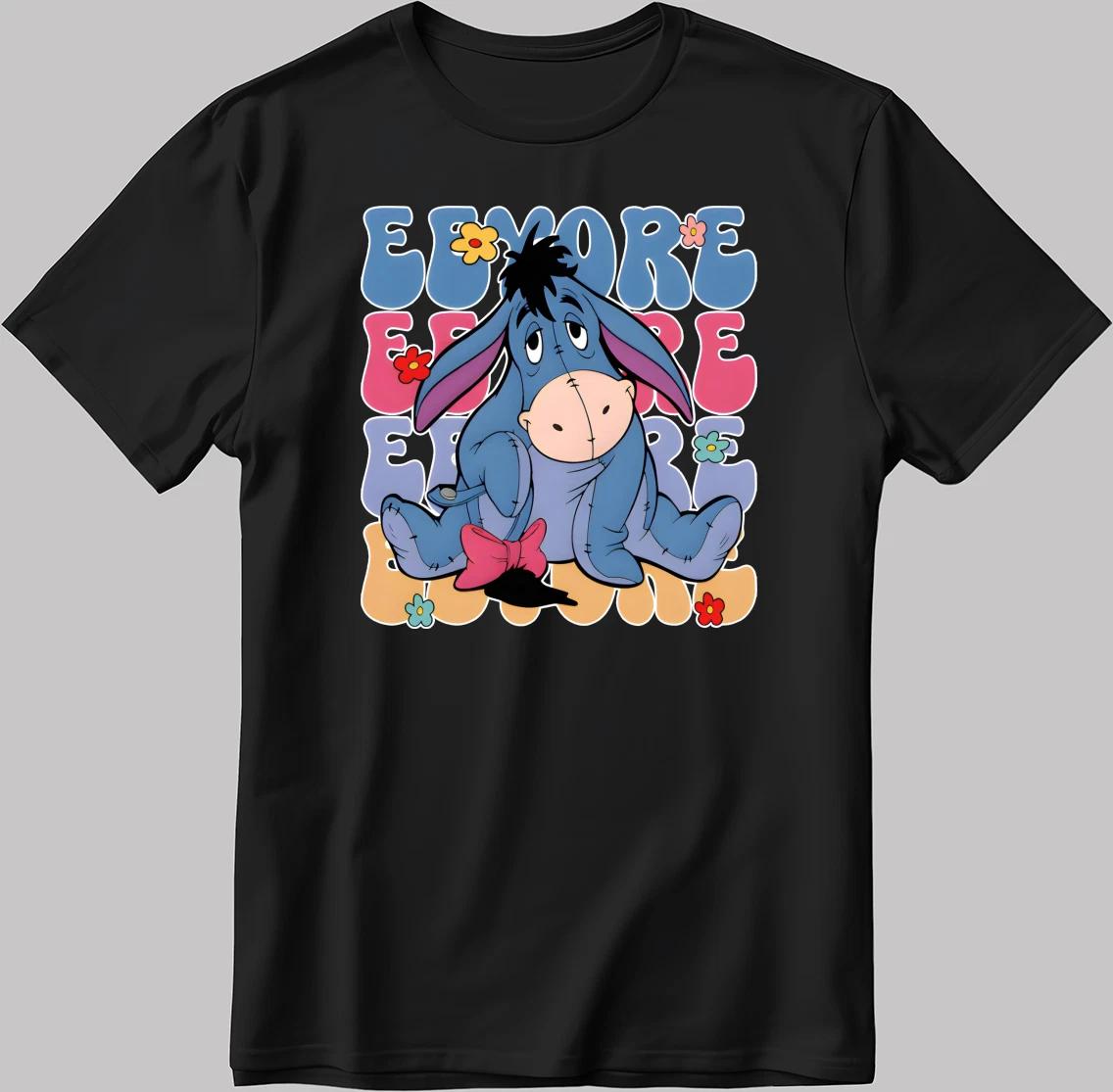 Disney Winnie the pooh Eeyore White-Black Men / Women T-Shirt AB157 XL