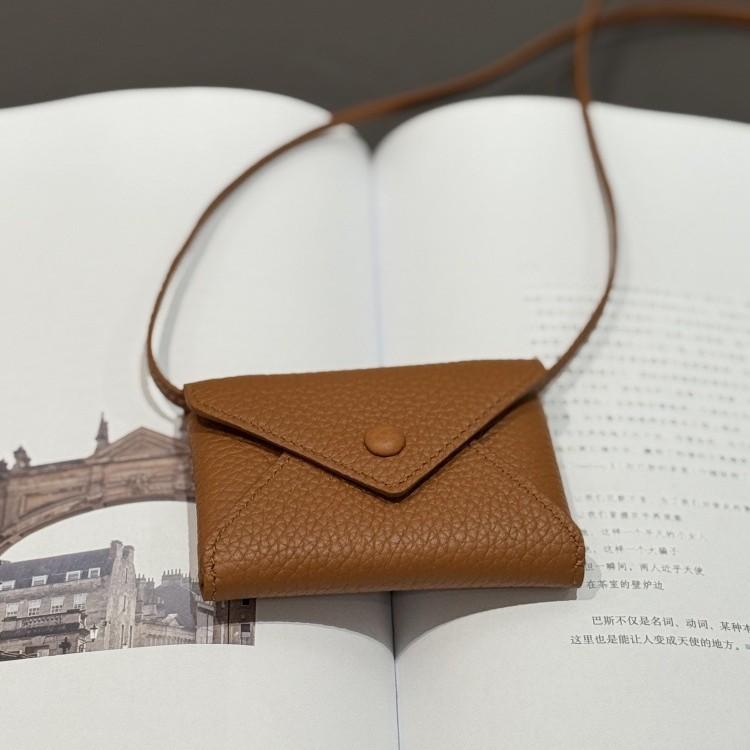 Genuine Leather Mini Crossbody Bag for Women Envelope Style Phone Purse