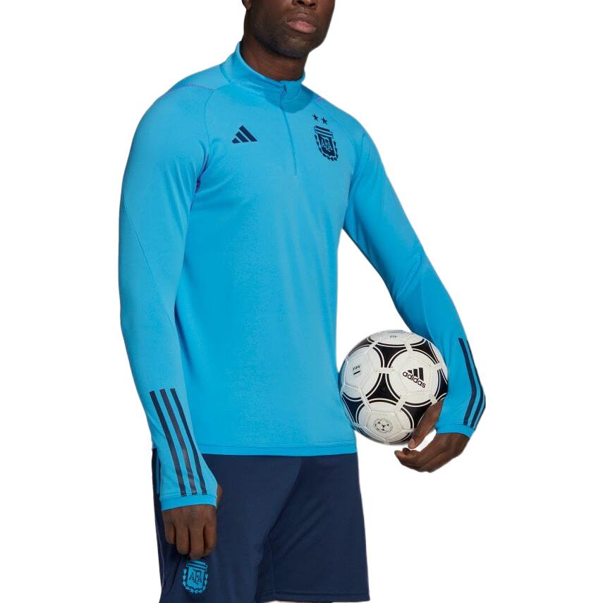 Adidas Argentina Tiro 23 Training Long Sleeve Sweatshirt Men Tops Blue HF3916