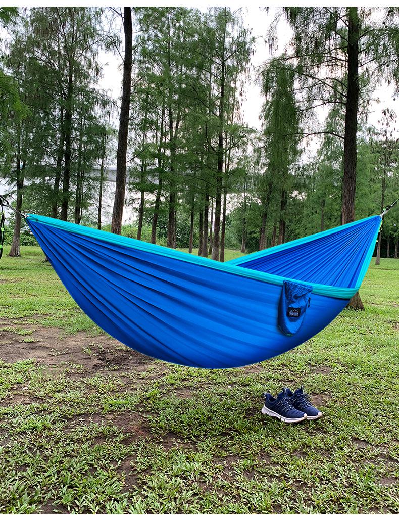 Outdoor Camping Parachute Nylon Double Hammock - Oversized and Colorful