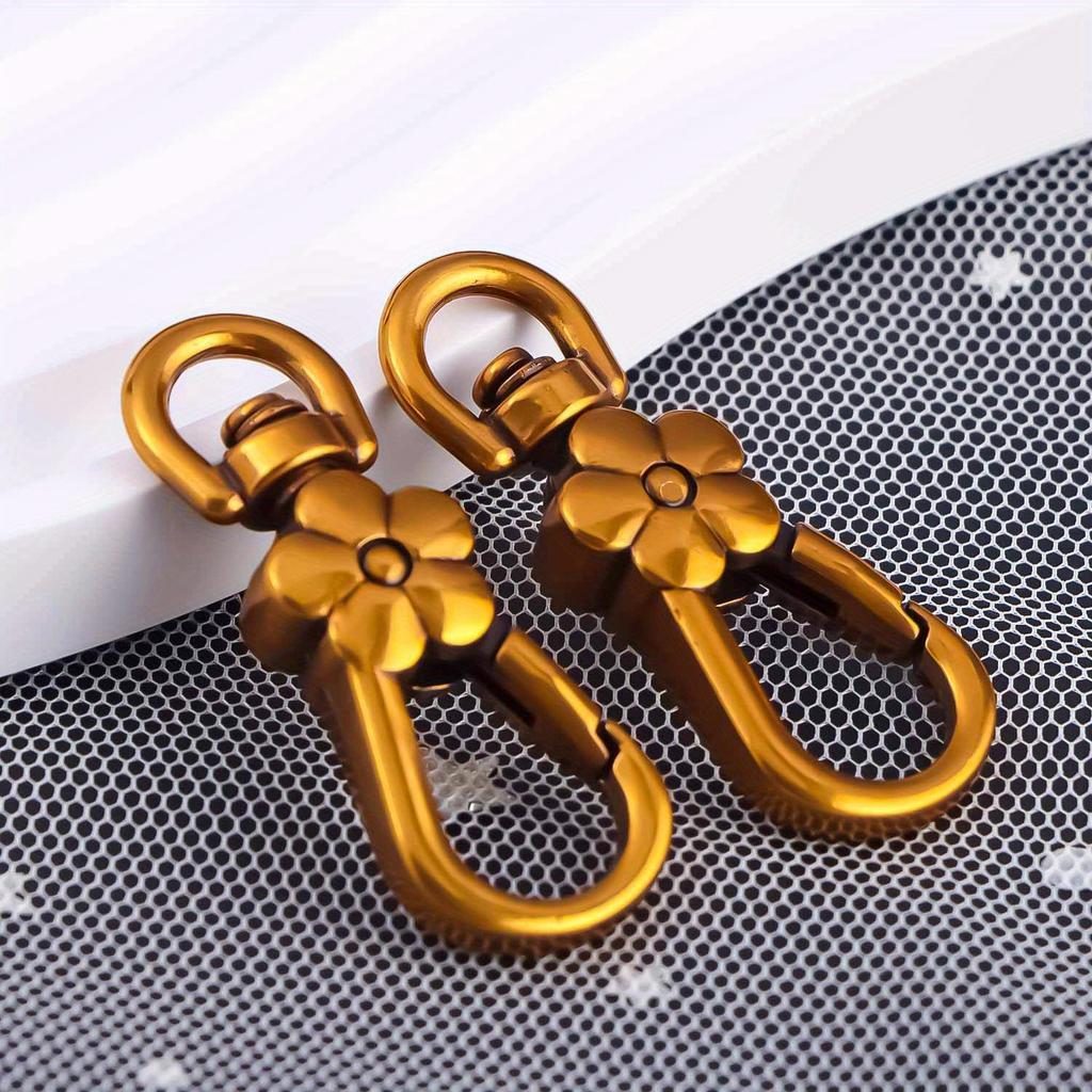 5 Stück Handtaschenverschlüsse Henkel Blume Karabiner Metallverschlüsse Drehauslöser-Clips Karabinerhaken Taschenschlüsselringe Schlüsselanhänger Taschenzubehör