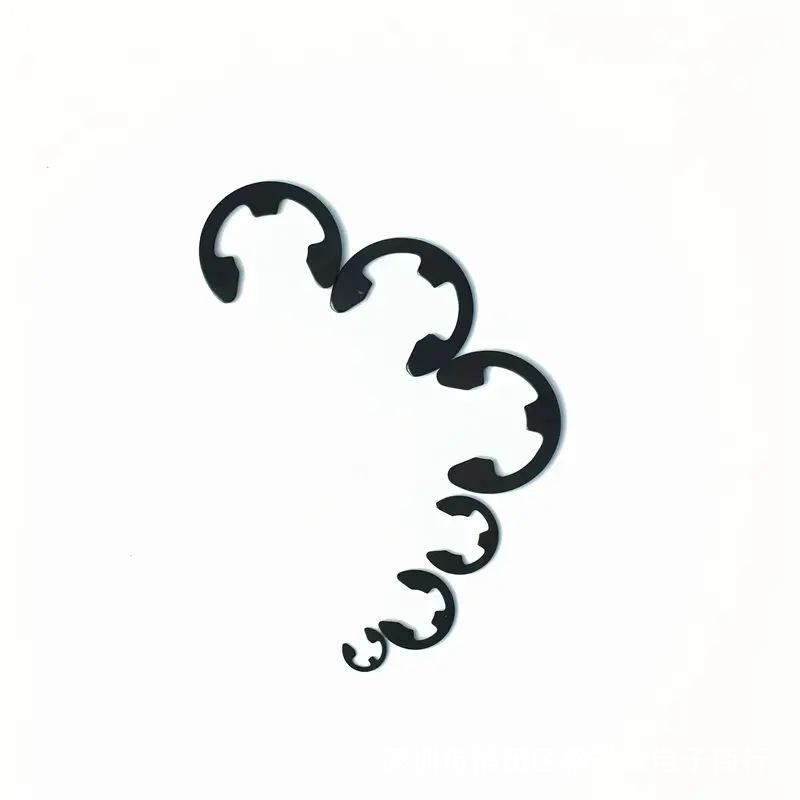 120PCS Black 304 Stainless Steel E-Type Circlip Retaining Ring Washer Set, Sizes M1.5-M10