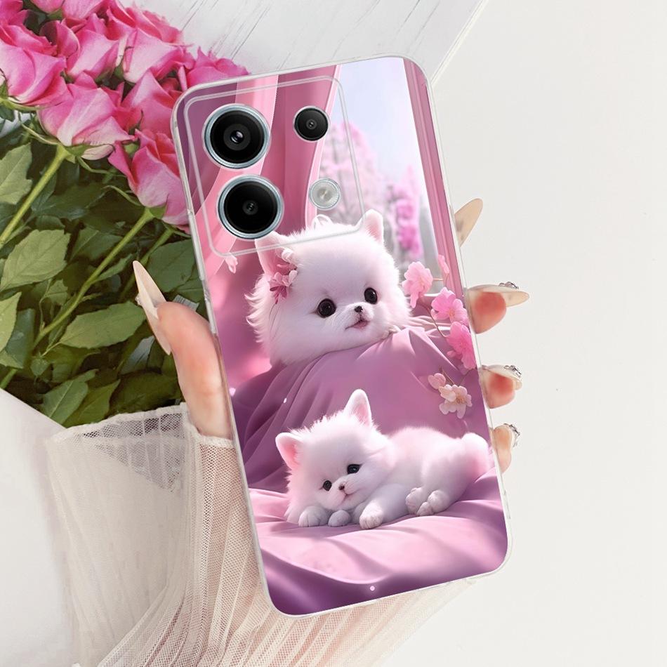 For Xiaomi Poco X6 Pro PocoX6 Cute Flower Butterfly Cat Painted Case For POCO X 6 X6Pro Soft Silicone TPU Phone Cases
