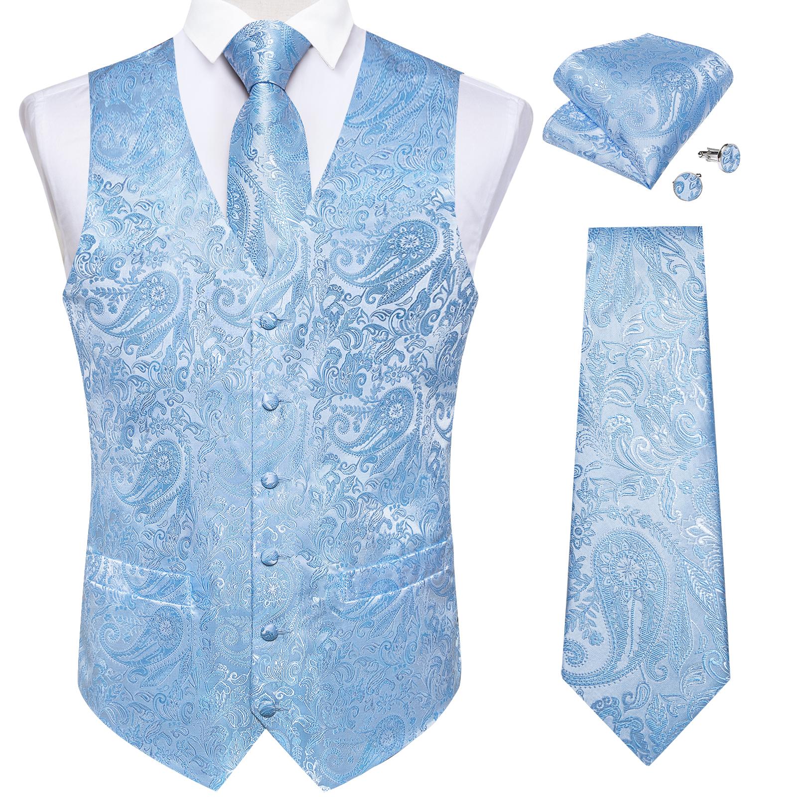 

Шовковий тонкий жилет. Темно-фіолетовий весільний жилет із пейслі. Краватка. Запонки. Подарунок. XL