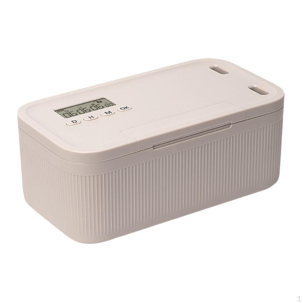 Lockable Storage Box Locking with Timer Spacious Container for Cosmetics Personal