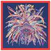 Luxury Brand Feather Design Winter Square Scarf 130cm Twill Silk Scarf Women Kerchief Scarves For Ladies Fashion Shawl Echarpe