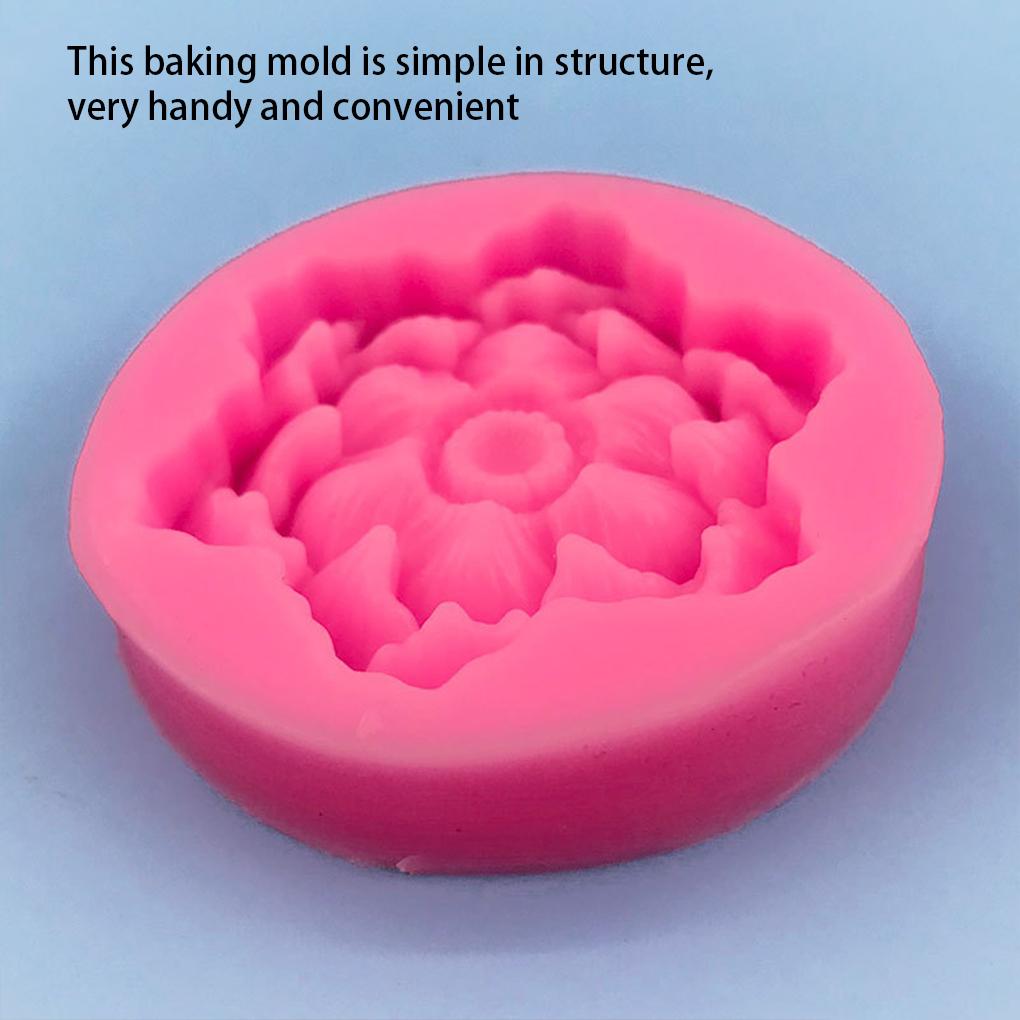 Silicone Lotus Shape Cake Mold Portable Non-stick DIY Home Fondant Chocolate Pudding Baking Mould Molding Tool