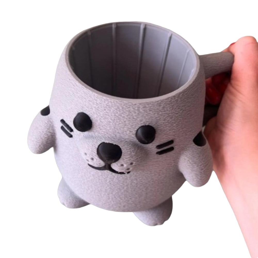 Cute Cartoon Ice Cream Cup Holder with Handle Highland Cow Ice Pint Stand Comfortable Polar Bears Seals Beer Can Cup Gifts