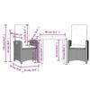 VidaXL Ensemble à Manger de Jardin avec Coussins 3 pcs, Table et Chaises avec Dossier Réglable, Meubles d'Extérieur Patio 3212320