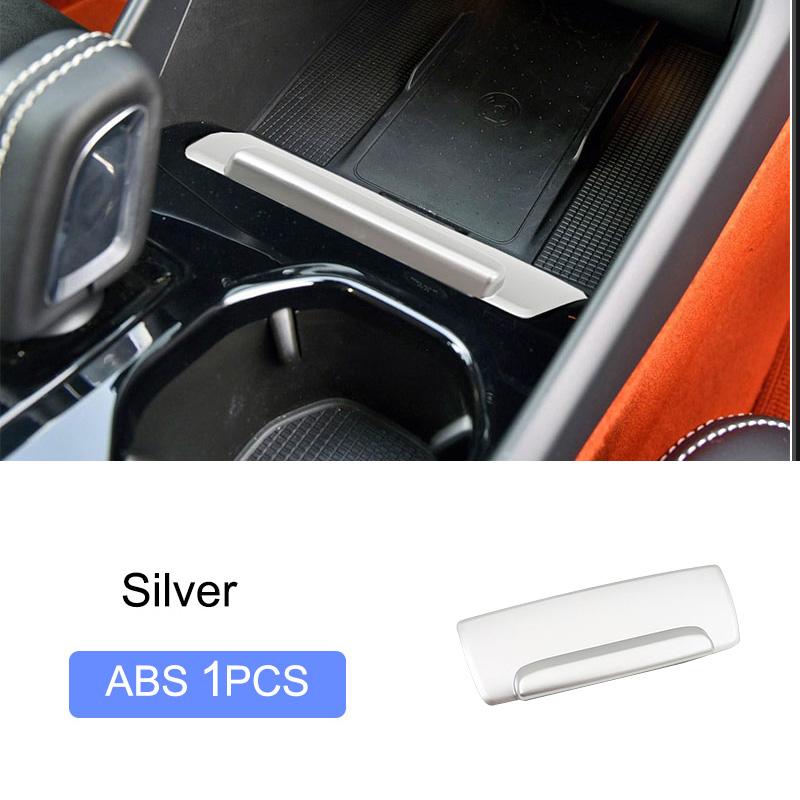 For volvo XC40 C40 EX40 2019-2025 Car Styling Interior Accessories Central Console Decoration Frame Cover Trim Silver Sticker