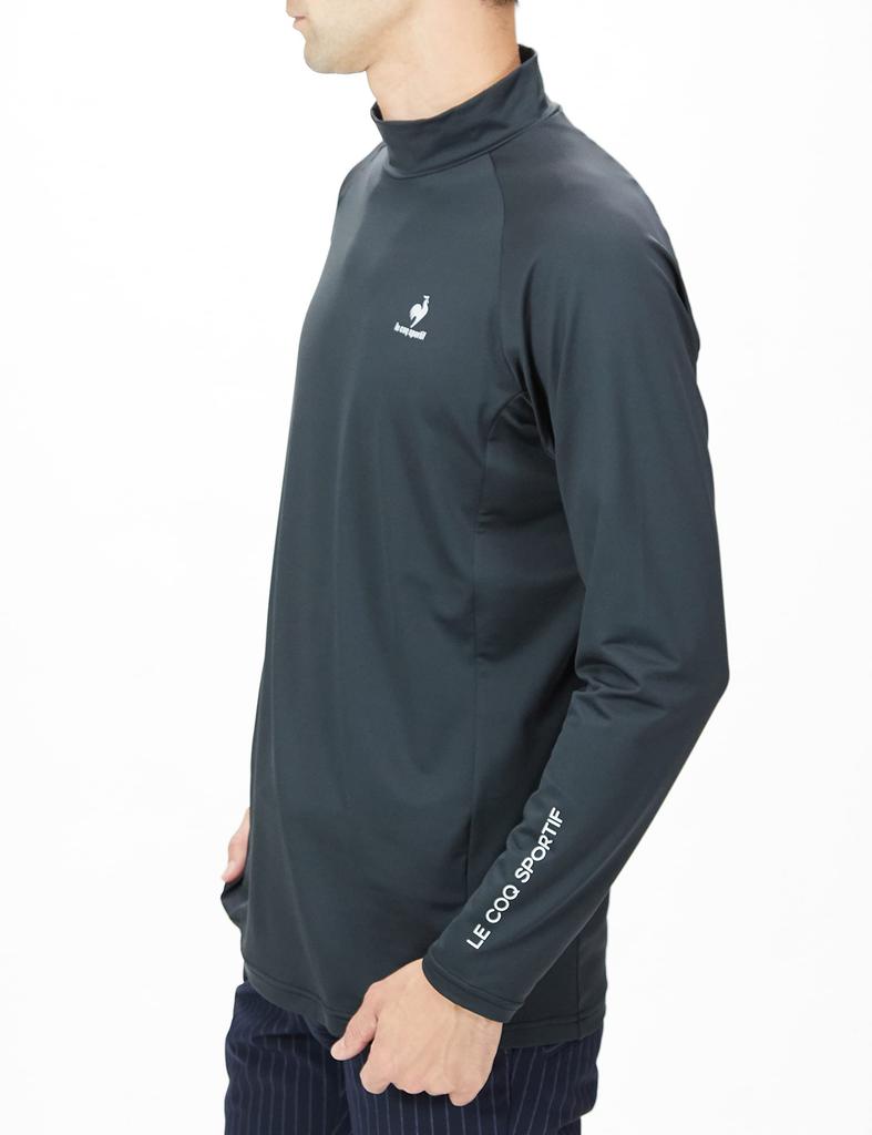 Le Coq Sportif Golf 2022 Model Golf Underwear UPF Size BK00 Size Fall/Winter (Top) - Warm, Windproof, Sweat-Wicking, Stretch, 15, Brushed, Black,