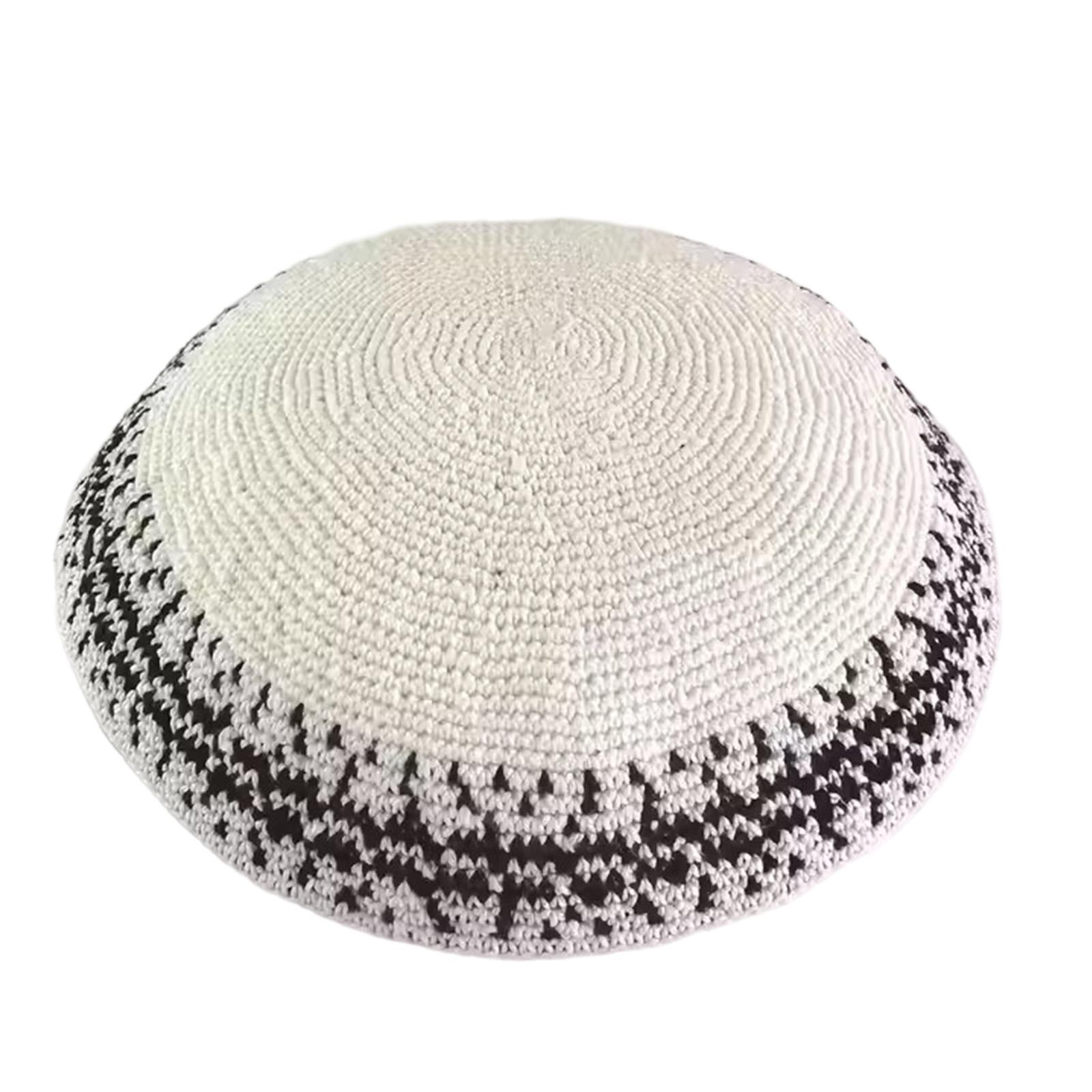 

Kippah Muslims Men Namaz Prayer Hat Traditional Islamic Kufi Hat Eid Gift Crocheted Muslims Men Prayer Hat