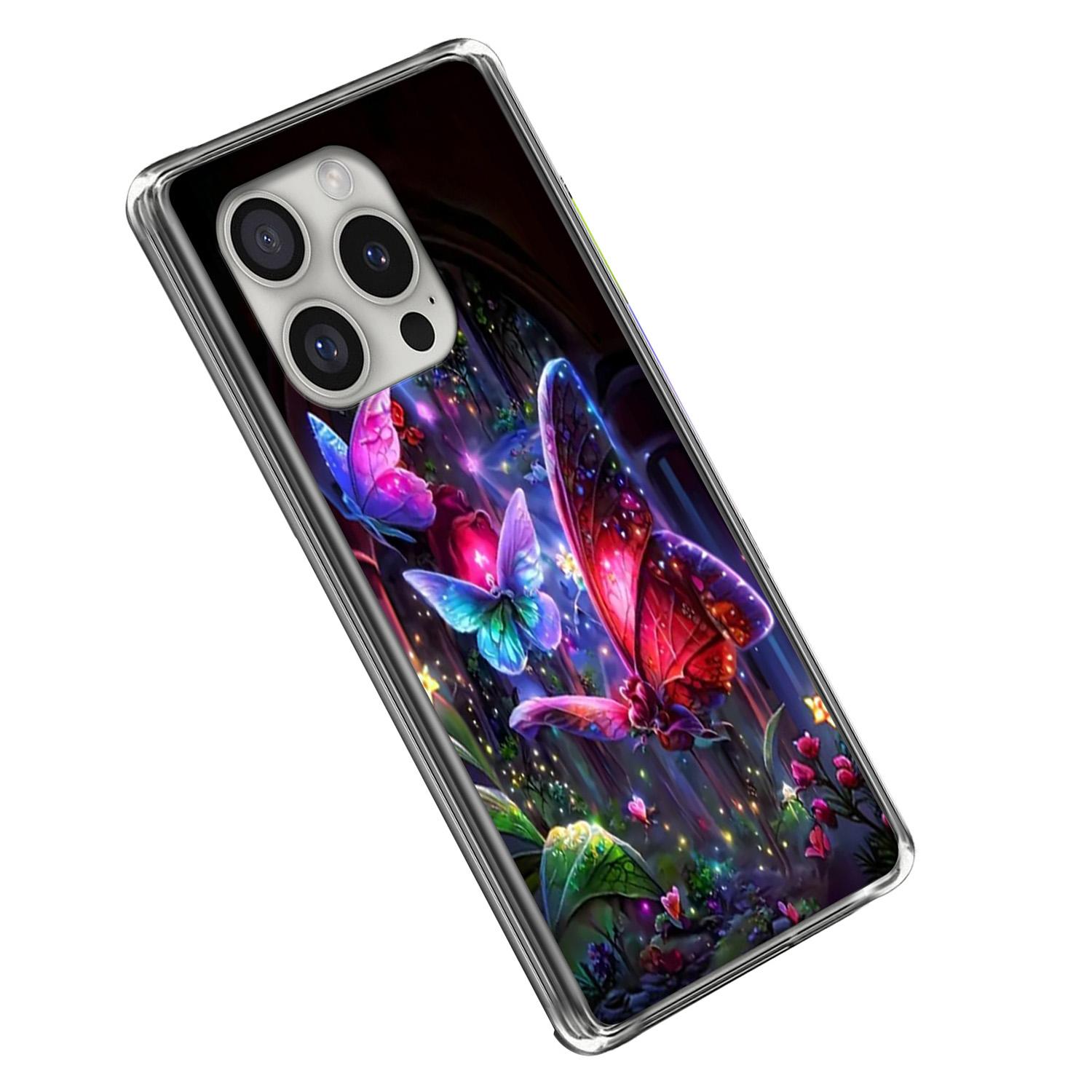 

Чохол для iPhone 16 Pro Max IMD з друкованим візерунком, протиударний чохол для телефону з ТПУ Dream Butterfly