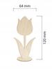 Wooden flower tulip made of plywood 1 PCS Figurine for decorating painting