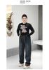 Plus Velvet High Waist Dad Jeans - 2025 Autumn/Winter, Slimming & Versatile, Plus Size
