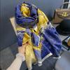 Imitation Cashmere Landscape Style Scarf for Women in Autumn and Winter Korean Style Versatile Contrasting Color Landscape Simple Retro Warm Scarf