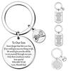 Keyring Son Granddaughter Grandson Christmas Round Square Kids Gift Birthday