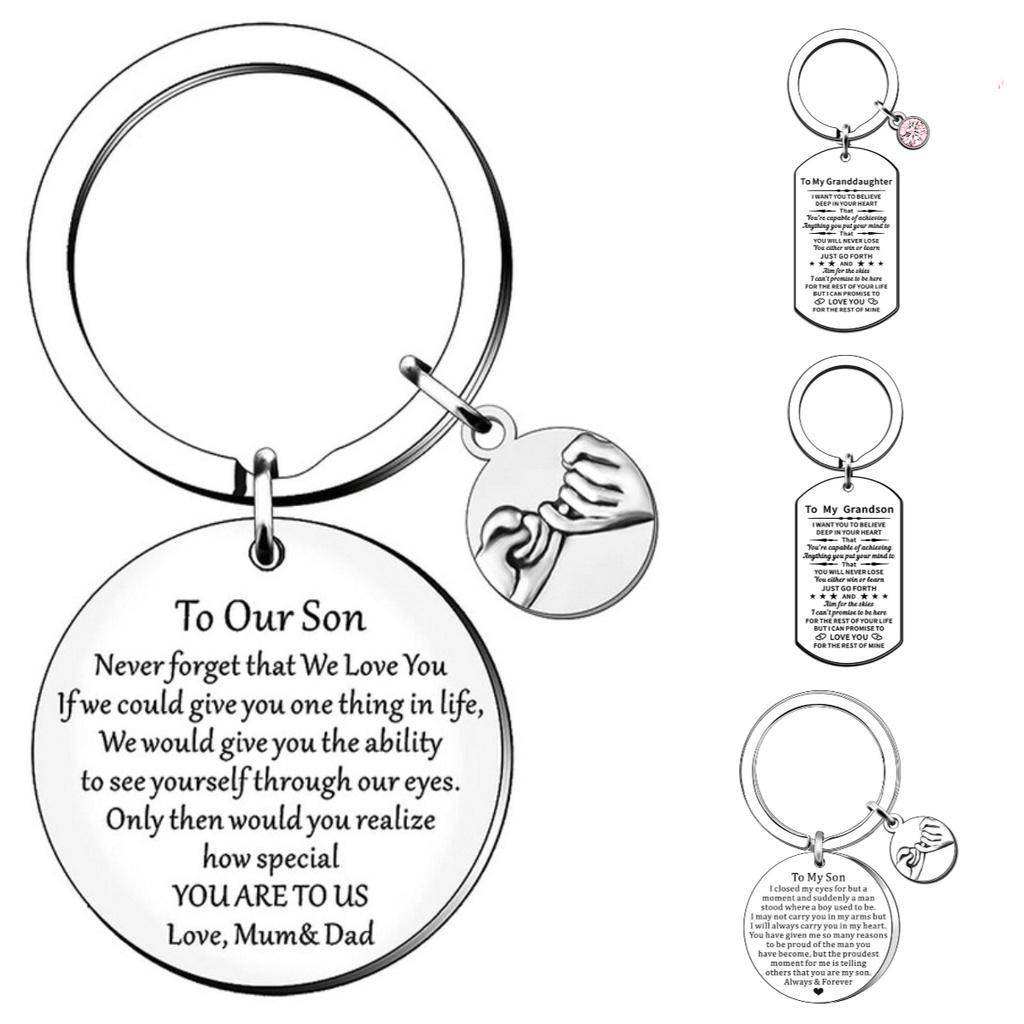 Stylish Stainless Steel Keychain For Father's Day And Mother's Day Independent Packaging Suitable For All Gift Occasions