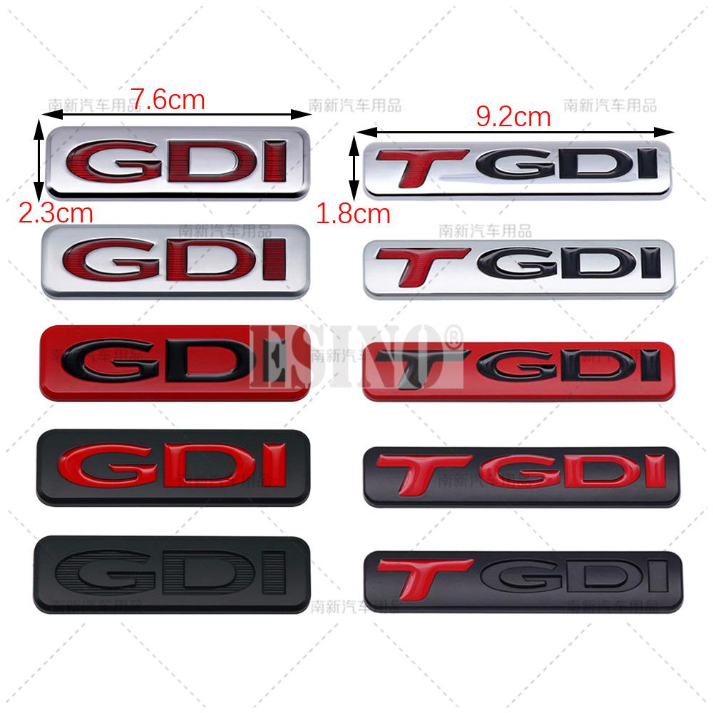 3D GDI TGDI Car Trunk Metal Zinc Alloy Adhesive Badge Emblem Rear Body Tailgate Badge for Sonata IX35 Tucson Elantra