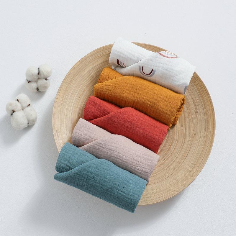 5 Pcs Baby Cotton Square Towels Infant Wash Hand Face Wipes Washcloth Facecloth Handkerchief Muslin Cloth Feeding Bib