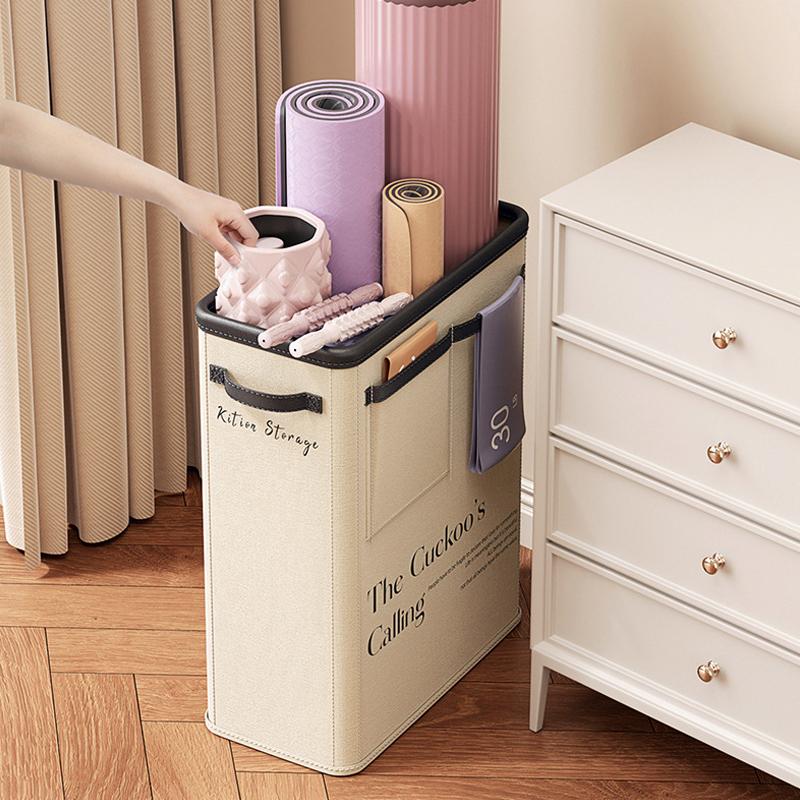 Foldable Yoga Storage Box Sundries Yoga Mat Organizing Fabric Storage Basket