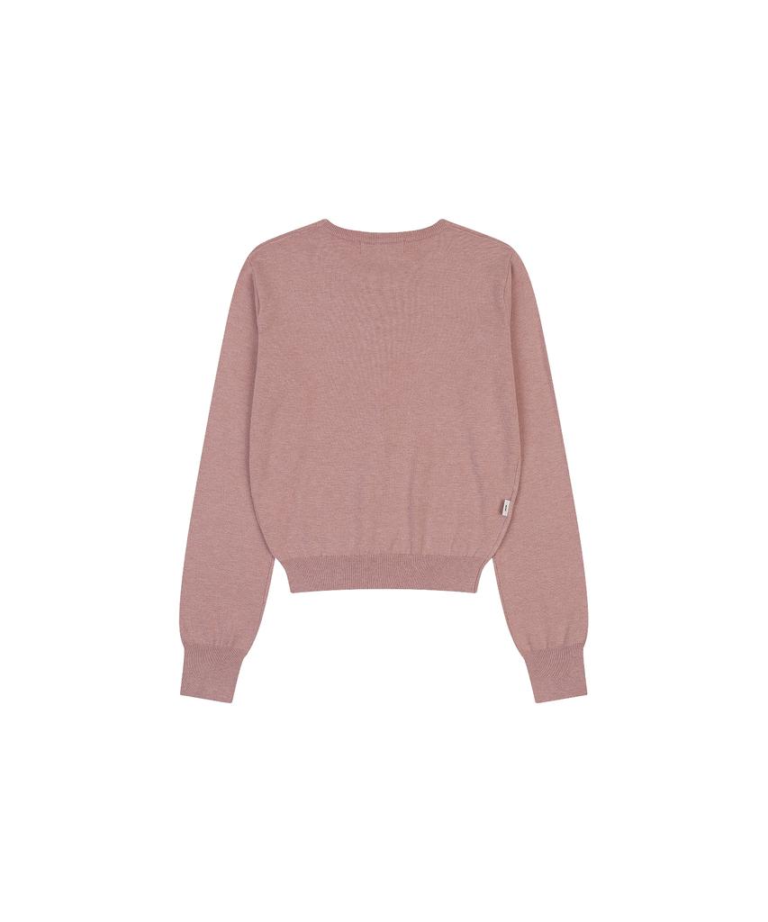 NOWANDTOMORROW W Crop Pullover Sweater [Pink]