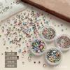 50/100 Pcs Shiny  Nail Art  Colorful 3D Pointed Bottom Diamond Nail Charms Gemstones For Diy Decoration