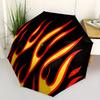 1pc Flame Design Automatic Open/Close Umbrella, Portable Folding Umbrella for Travel,suitable As a Gift for Various Festivals