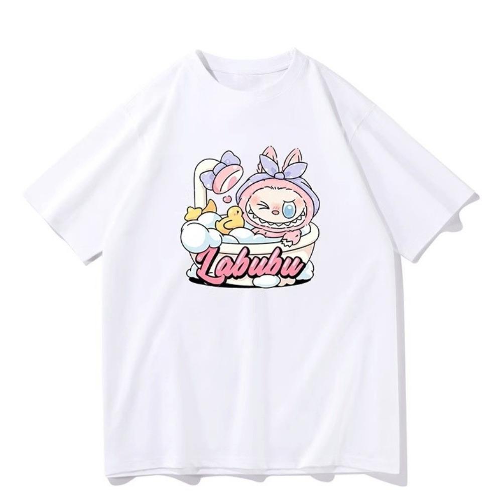 Labubu T-shirt casual short-sleeved round neck unisex casual fashion trend