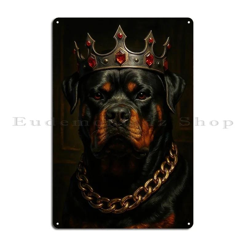 Rottweiler Rottie Dog Portrait Colorful Collage Art Metal Plaque Garage Club Wall Wall Plaque Printed Wall Mural Tin Sign Poster