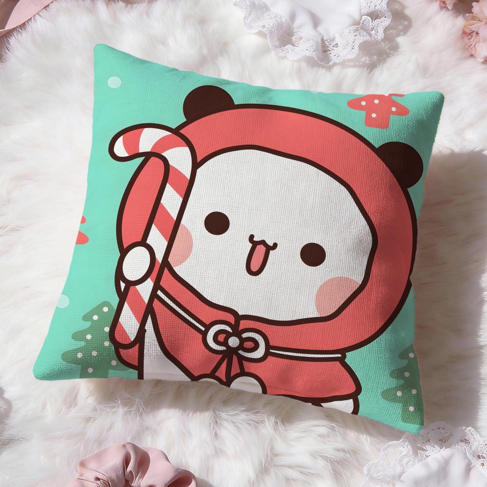 Cute BUBU DUDU Cushion Cover Premium Comfort Reversible Pillow Cove -Two in One Design for Any Room & Car Interior