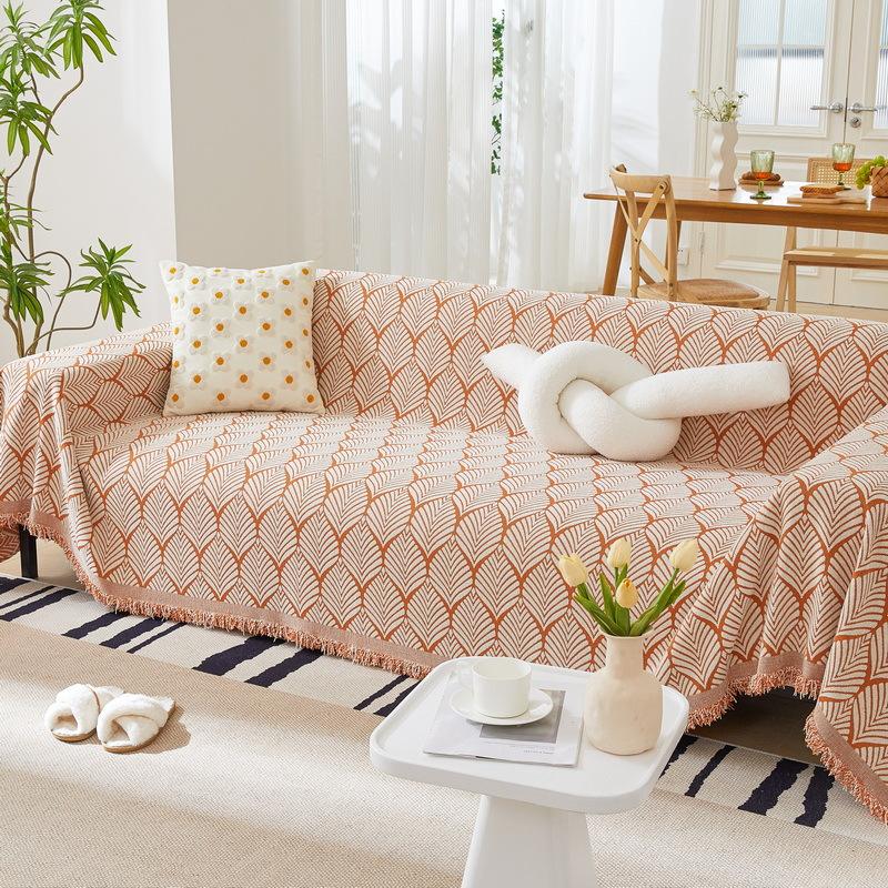 

INS Sofa Cover JUEoth Full-Cover Chenille Jacquard Universal Seat Cover Four Seasons All-InJUEusive Cushion Towel 130*180