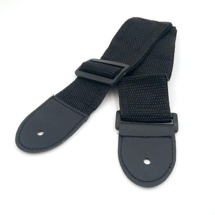 Universal Black Wooden Guitar Strap for Electric Bass - Classic Unisex Crossbody Design