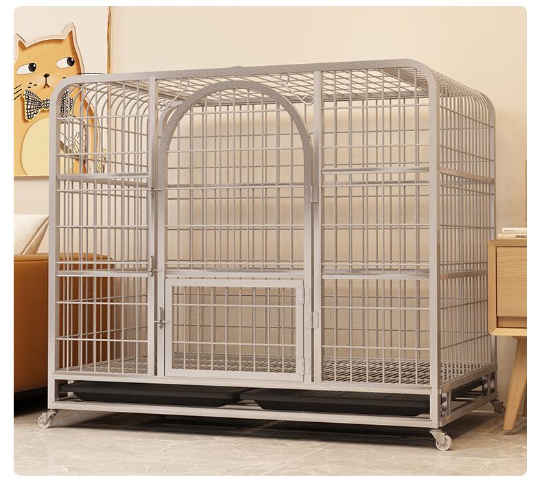 Indoor Dog Cage with Toilet Separation for Small to Large Breeds, Ideal for Golden Retrievers and Labradors