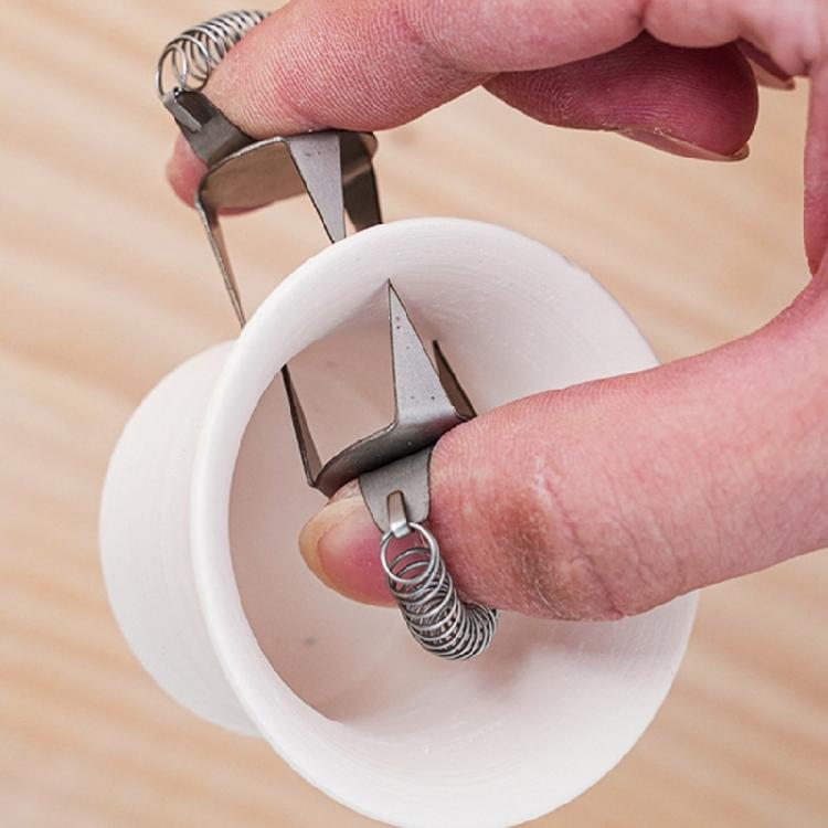 2Pieces Pottery Glazing Clamp Pottery Clay Dipping Clamp Glazing Tool for Clay Color & Glaze Finishing, Modeling