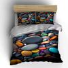 Colorful, smooth pebble pattern. Bedding sets Duvet cover sets Duvet covers Pillowcases(1 * Duvet Cover 2 * Pillowcases without duvet insert)