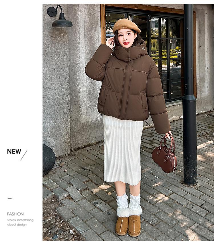 Women’s Short Detachable Hood Windproof Thicken Warm Winter Puffer Jacket