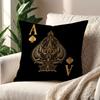 Luxury Black Golden Play Card cushion cover Decoration Room Shop Car Home Office Coffee Pillow Sofa Printing Nordic Simplicity
