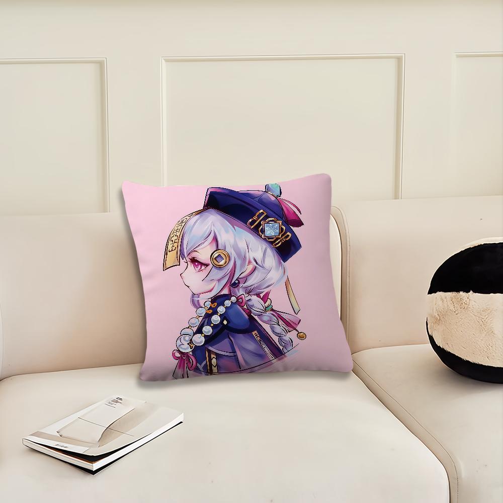 Game Genshin Impact cute a cushion cover Pillow Cover Decoration Room Home Sofa living Office Car Nordic Simplicity