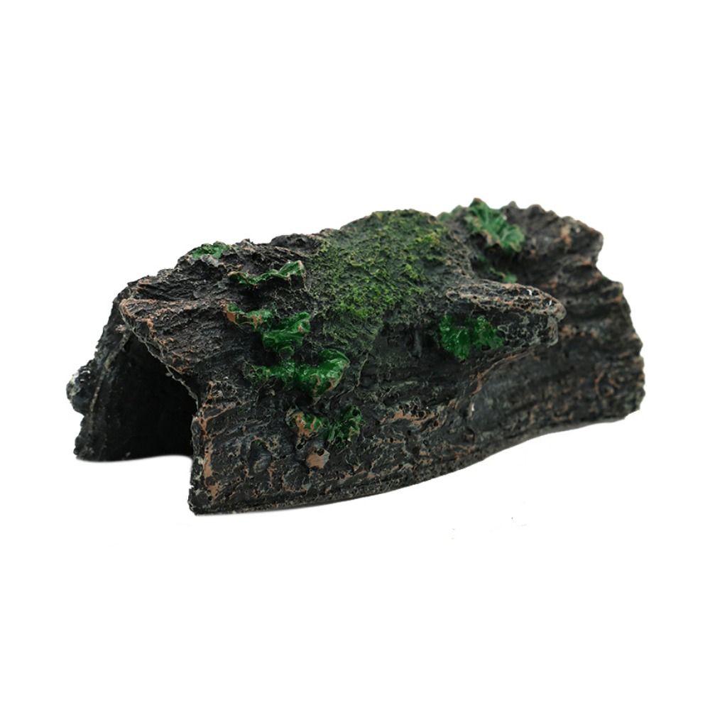 Resin Fish Shrimp Hideout Caves Bark Shape Turtle Hiding Shelter Aquarium Hollow Tree Trunk  Fish